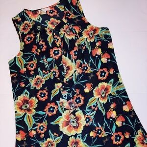 DR2 Flroal Butterfly Blouse Sleeveless S